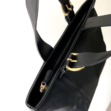 Old Coach "Black" Leather Mini Tote Bag