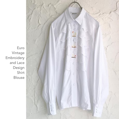 Euro Vintage Lace&Embroideryブラウス