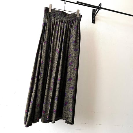 Vintage Paisley Pattern Long Skirt