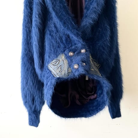 Vintage Leather & Angola Fur Design JKT