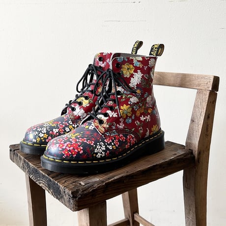 Dr.Marten's Switch Design Flower Pattern 8eyes Boots