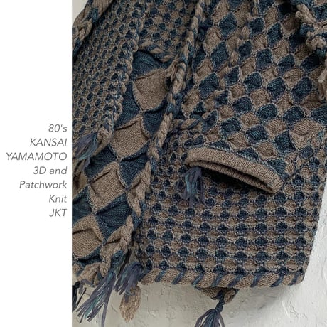 80's KANSAI YAMAMOTO 3D and Patchwork ニットJKT