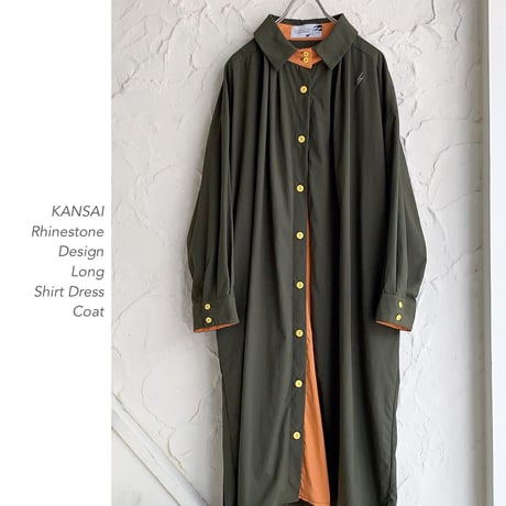 KANSAI Rhinestone Designシャツワンピース