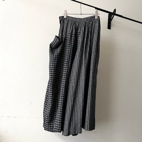 80's tricot COMME des GARCONS Crazy Check Pattern Wide Pants