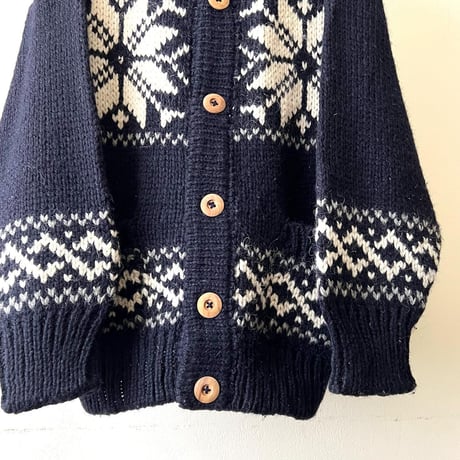 Euro Vintage Nordic Pattern Knit Cardigan