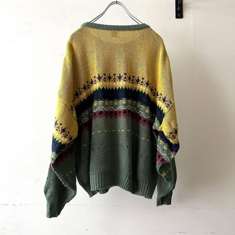 90's Euro Fair Isle Pattern Knit Sweater