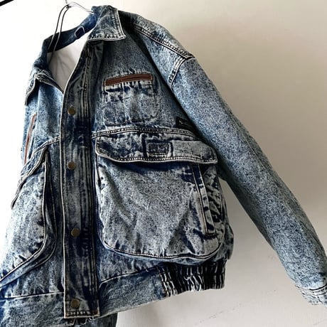 80-90's Bleach Denim Design JKT