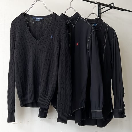 Ralph Lauren "Black Dyed" Cotton Shirt