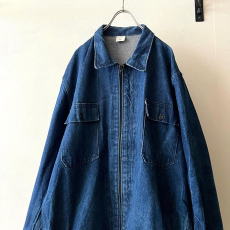 Euro Vintage Back Print Denim JKT