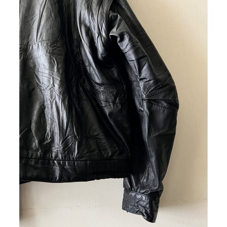 90's 2 way Design Zip-up Leather JKT (made in Germany)