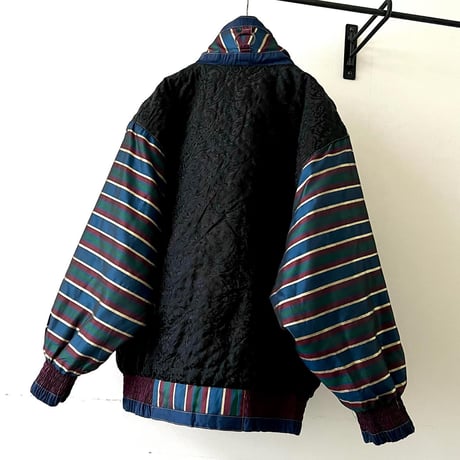 80-90's Otello Pelle Embroidery Design Art Pattern Zip JKT