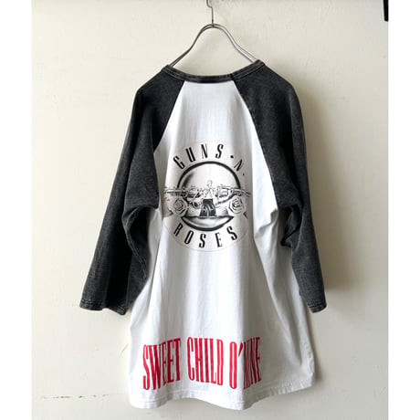 Guns n' Roses Back Print Raglan Sleeve Tee