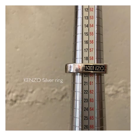 KENZO Logo Silver Ring