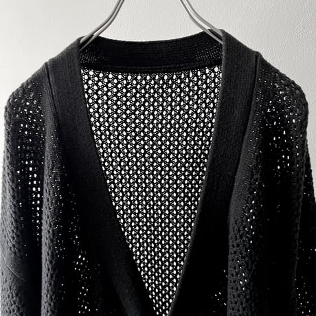 Cotton Mesh Knit Big Silhouette Cardigan