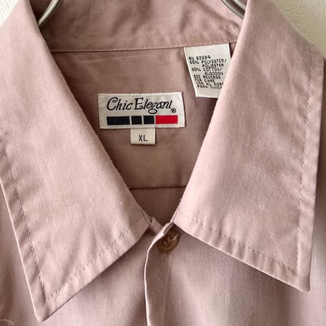 90's Chic Elegant Pink Beige Color Cuba Shirt