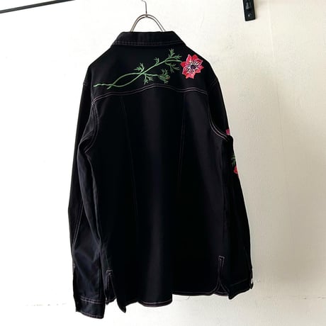 Old Bob Mackie Embroidery Design Denim Shirt