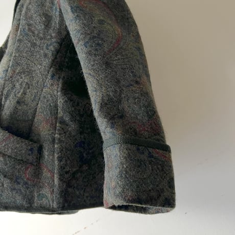 Euro Vintage Paisley Pattern Wool JKT (made in italy)
