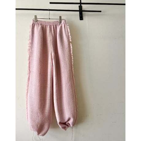 Side Fringe Tweed Balloon Pants