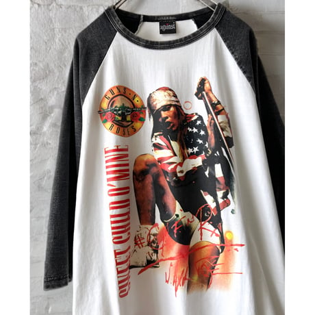 Guns n' Roses Back Print Raglan Sleeve Tee