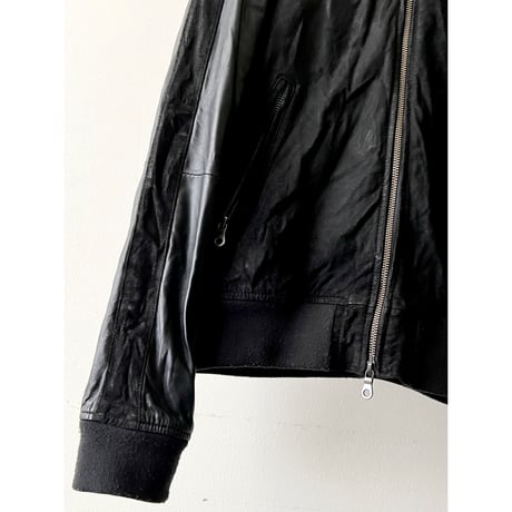 Vintage Pig Skin Suede & Lamb Lether Zip-up JKT