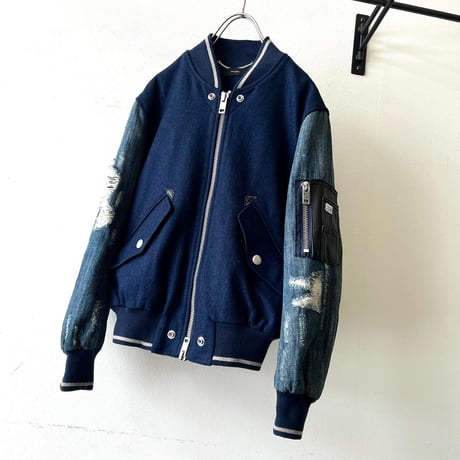 Diesel Crushed Denim Sleeve Award JKT