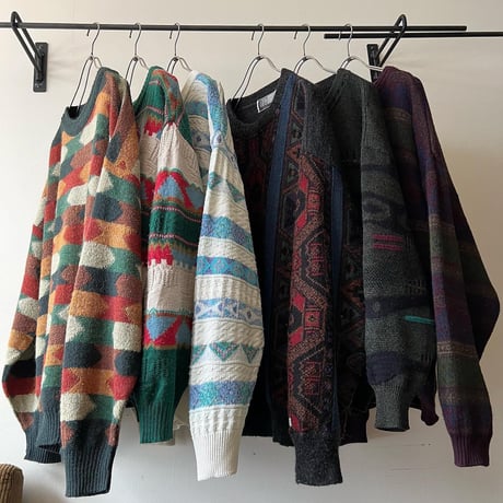 90's Euro Geometric Pattern Knit Sweater