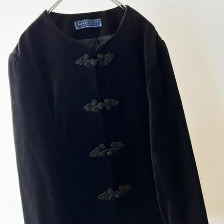 Vintage Cotton Velvet No Collar China JKT