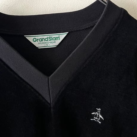90's Munsing Wear (jp) Embroidery Logo Velours Tops