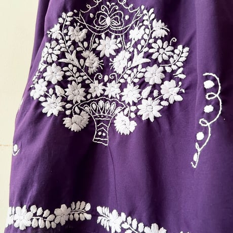 Vintage Embroidery Design Mexican Dress
