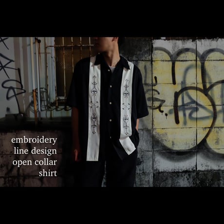Embroidery Line Designシャツ