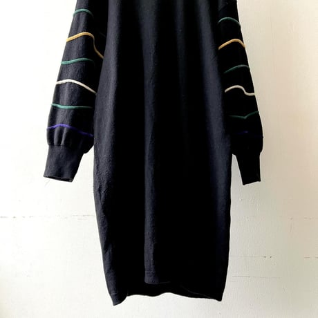 Vintage Lancel Mock Neck Design Knit Dress