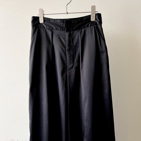Lace Design Satin Wide Pants