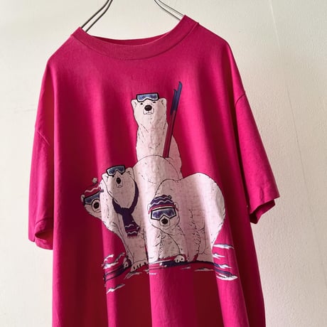 Vintage Polar bears Print Tee