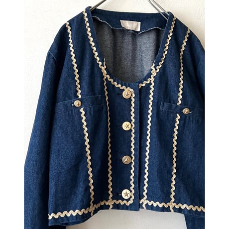Vintage Decorative Short Denim JKT
