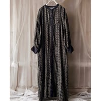 Botanical Pattern Maxi Shirt Dress