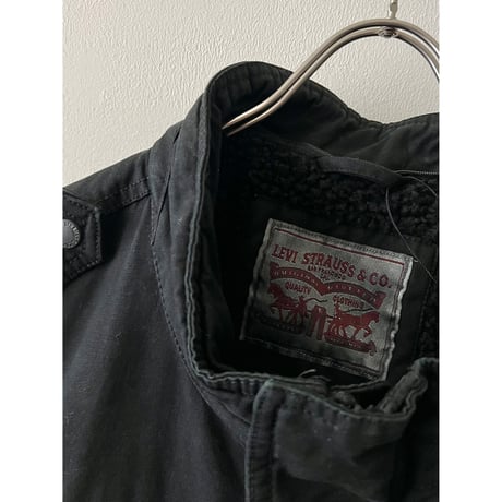 Levi's Black Dyed M-65 type Boa JKT