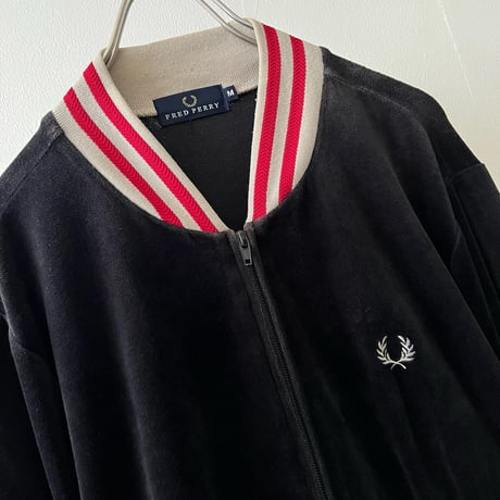 90's Fred Perry Embroidery Logo Velours Track JKT