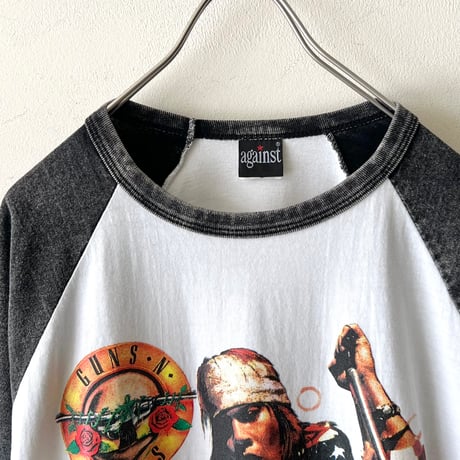 Guns n' Roses Back Print Raglan Sleeve Tee