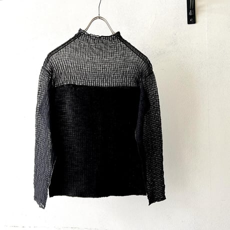 Vintage Mock Neck Sheer Blouse