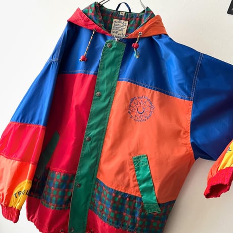 80-90's Euro Crazy Pattern Nylon JKT
