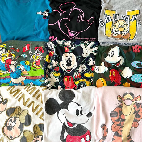 90's Velva Sheen Mickey Mouse Neon Color Print Tee (made in USA)