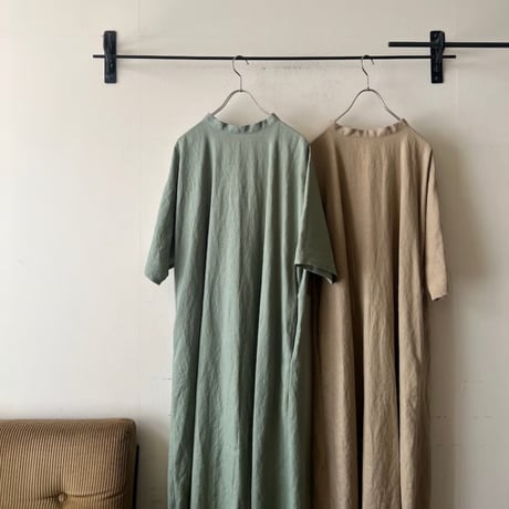 【即納品】バックリボンワンピース(ハーフスリーブ)