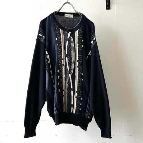 90's 3D Design Knit Sweater