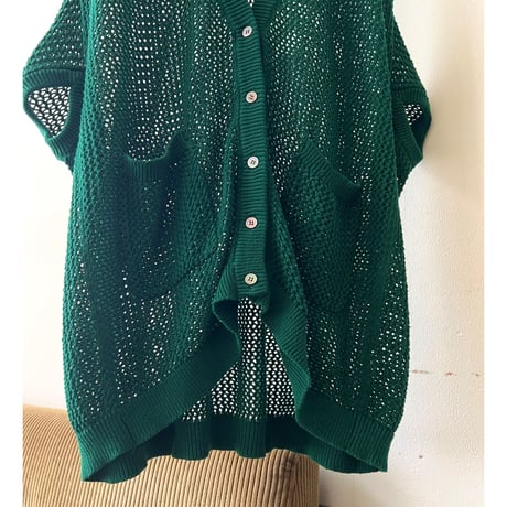 Colored Crochet No Sleeve Cardigan