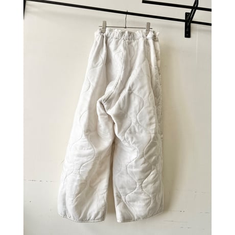 "Remake" 80's US ARMY M-65 Snow-camo Quilting Liner Pants (size : Free size )