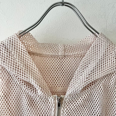 Drawstring Mesh Short Parka
