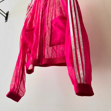 adidas originals See-through Track JKT (color : pink purple)