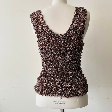 90-00's Leopard Pattern Popcorn Tops
