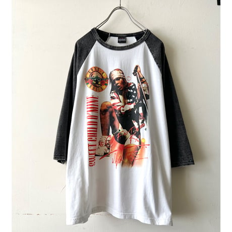 Guns n' Roses Back Print Raglan Sleeve Tee