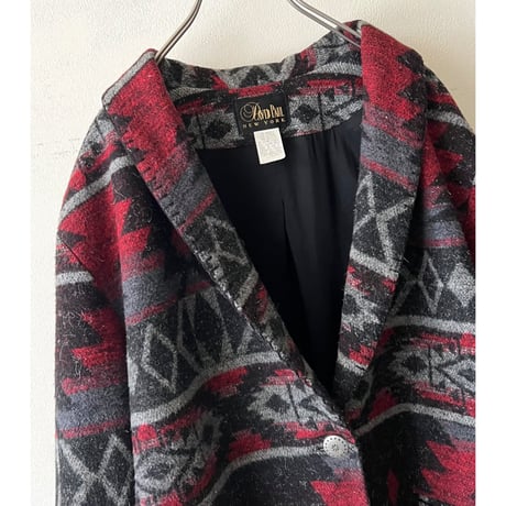 US Vintage Native Pattern Wool JKT